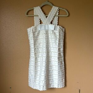 White bow mini dress-“Joelle” Marc by Marc Jacobs, SZ 6